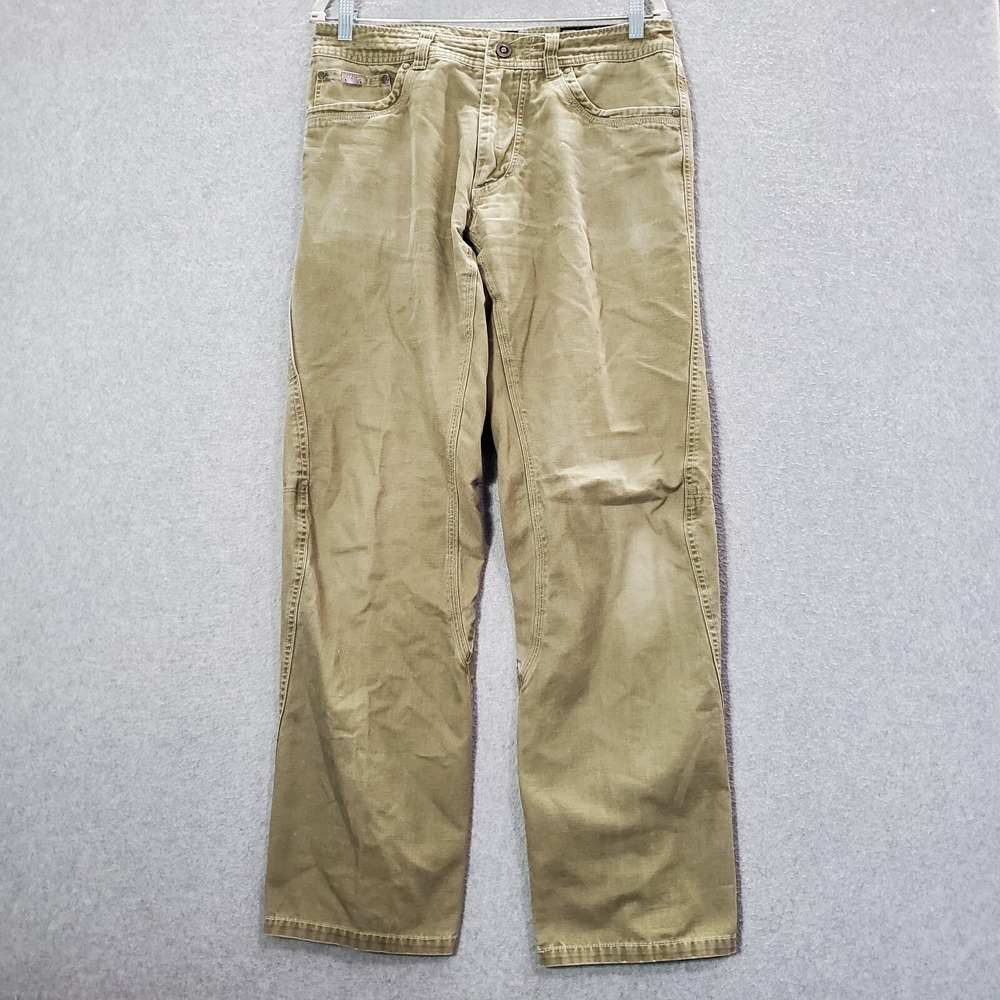 Kuhl Men Pants 32x32 Brown Straight Leg Cotton Pockets Outdoor READ